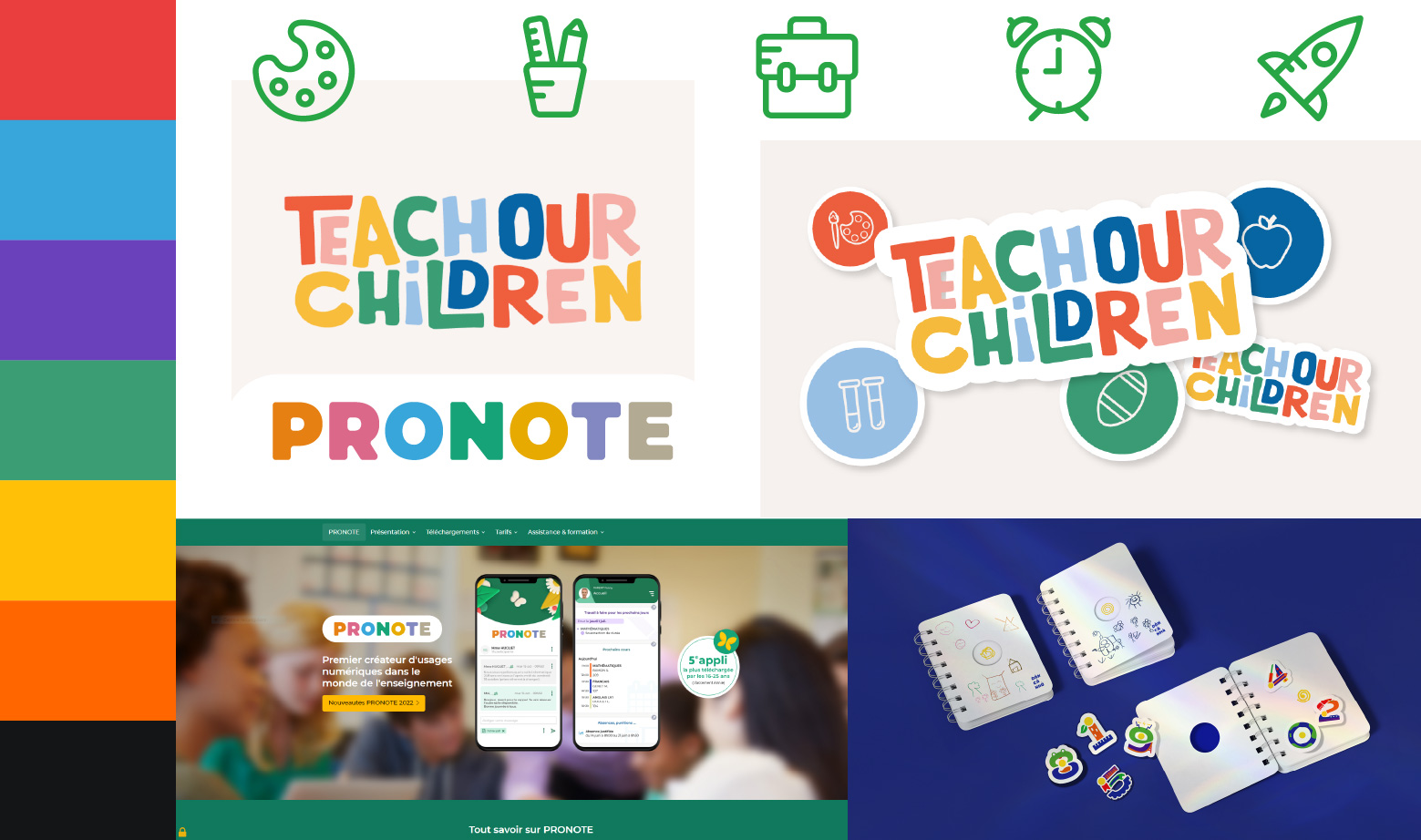 moodboard of the new visual aspect